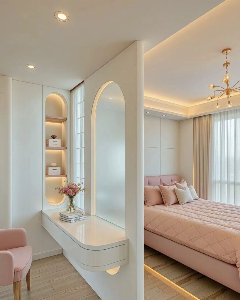 140㎡奶油法式风：拱形玻璃隔断，开启浪漫公主生活！ - 家居知识