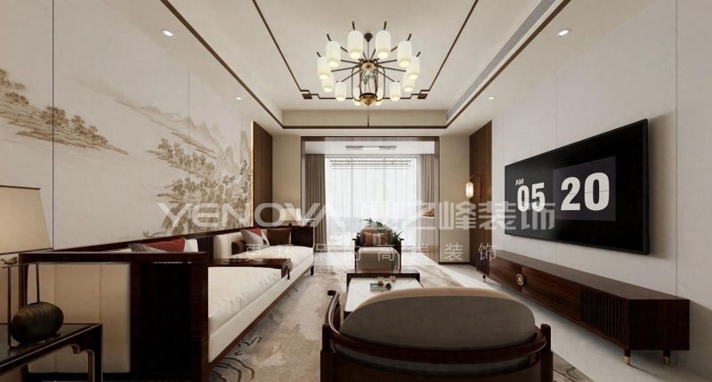 128㎡新中式风雅居，唐山唐城壹零壹装修案例赏析