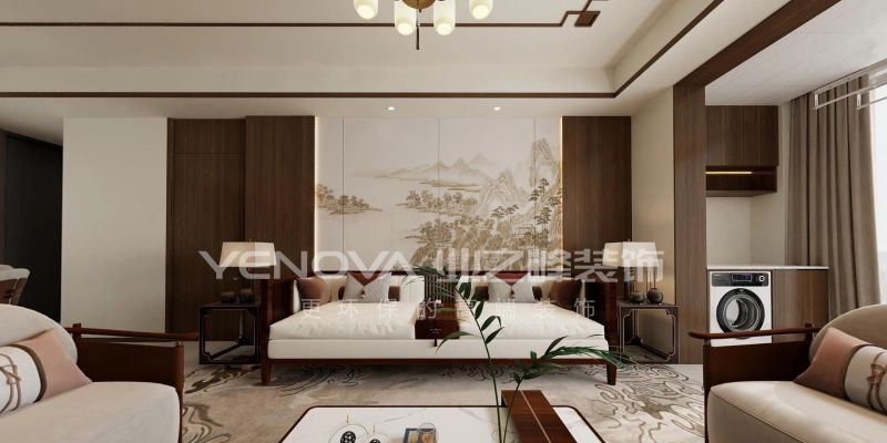 128㎡新中式风雅居,唐山唐城壹零壹装修案例赏析 唐山唐城壹零壹128平方米新中式风格装修效果案例|业之峰装饰 - 家居知识