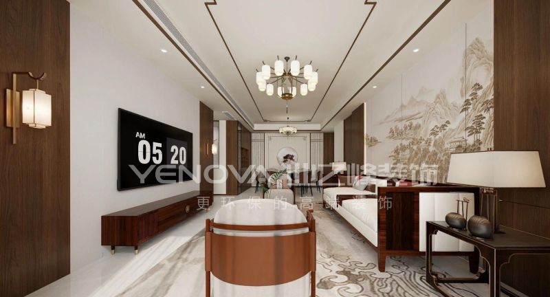 128㎡新中式风雅居,唐山唐城壹零壹装修案例赏析 唐山唐城壹零壹128平方米新中式风格装修效果案例|业之峰装饰 - 家居知识