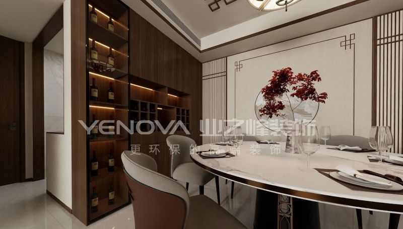 128㎡新中式风雅居,唐山唐城壹零壹装修案例赏析 唐山唐城壹零壹128平方米新中式风格装修效果案例|业之峰装饰 - 家居知识