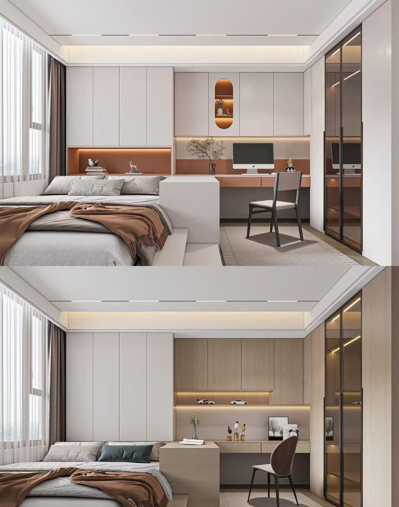 16款温馨且实用的榻榻米儿童房设计， 整合了睡眠和书桌连体效果。 - 家居知识