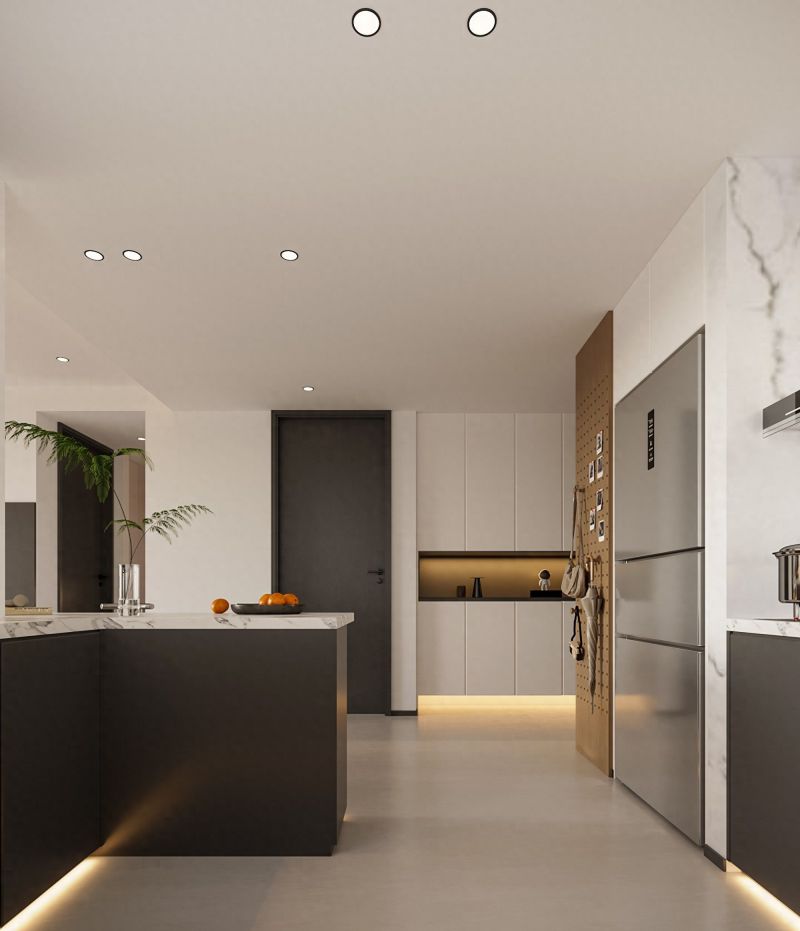 100㎡现代简约家，户型不佳却靠通透感逆袭成网红