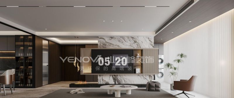 唐山天正·凤麟玺苑165平米意式极简风格装修效果案例|业之峰装饰 - 家居知识