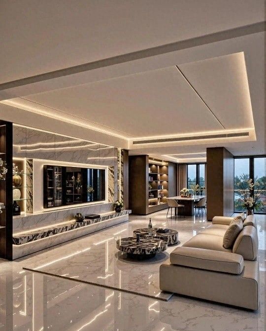 轻奢大平层，高级感的天花板设计