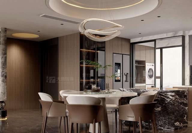 株洲装修设计：188㎡意式轻奢风格装修，用弧形弱化直线的生硬感 - 家居知识