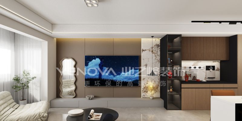 唐山禹洲凤凰府108㎡现代风格装修案例 | 业之峰装饰