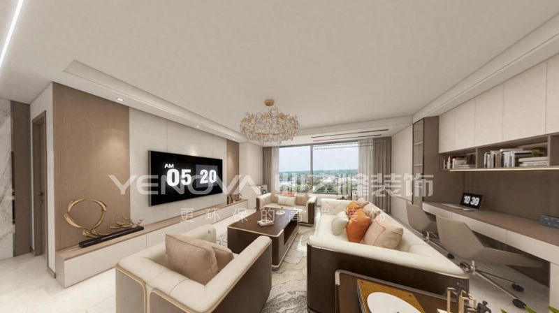 唐山中天·南湖玥132㎡现代轻奢风格装修案例