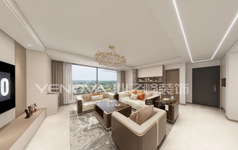 唐山中天·南湖玥132平方米现代轻奢风格装修效果案例|业之峰装饰 - 家居知识