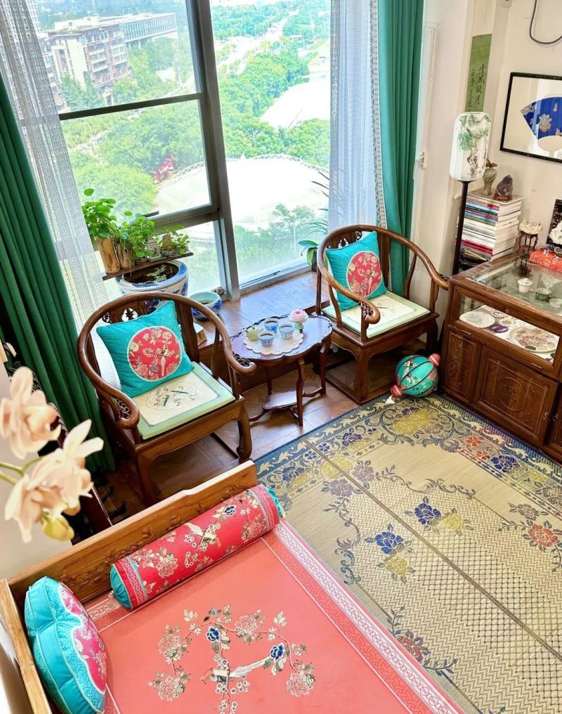 一位太太晒出新中式装修，仅靠一个客厅涨粉10000，网友：太少见 - 家居知识