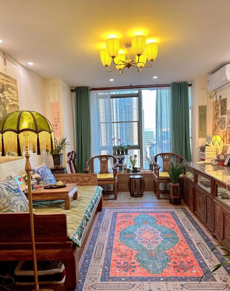 一位太太晒出新中式装修，仅靠一个客厅涨粉10000，网友：太少见 - 家居知识