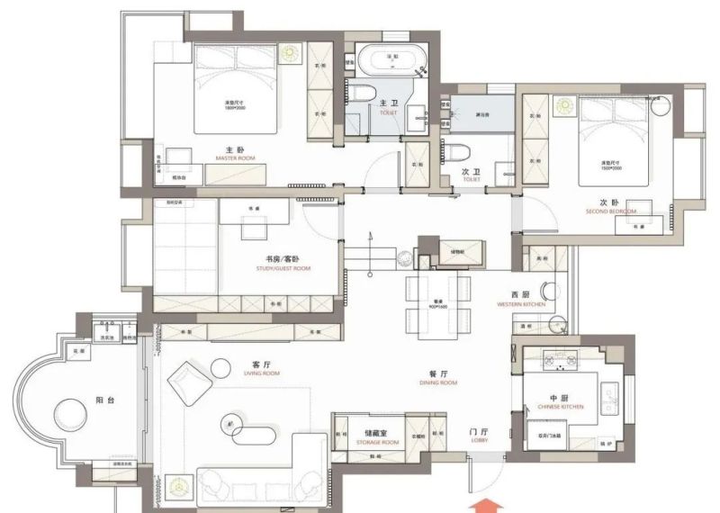 案例分享 | 132㎡新中式：时尚简洁与传统元素混搭 - 家居知识