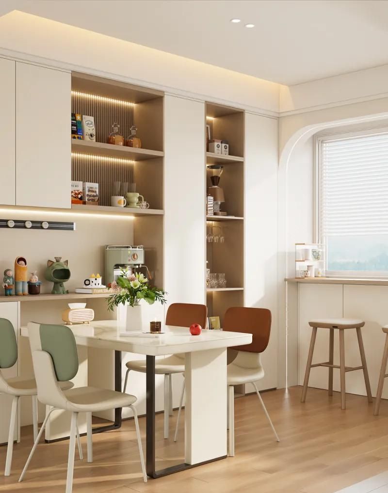 全友家居设计丨108㎡现代奶油风，小吧台让家超惬意！ - 家居知识