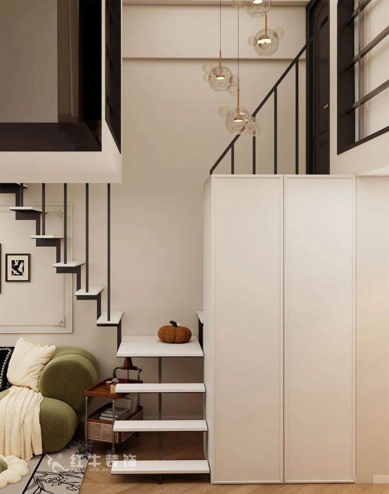 中古风挑高空间,Y型楼梯设计诠释空间美学 红牛Design | 中古+挑高,Y型楼梯设计,释放空间的魅力! - 家居知识