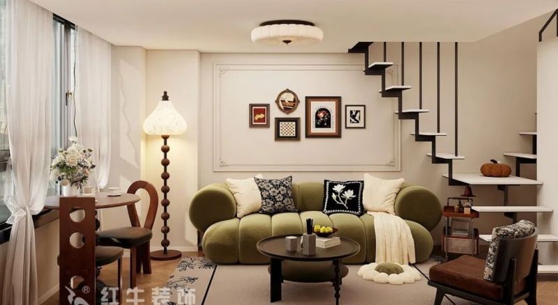 中古风挑高空间,Y型楼梯设计诠释空间美学 红牛Design | 中古+挑高,Y型楼梯设计,释放空间的魅力! - 家居知识