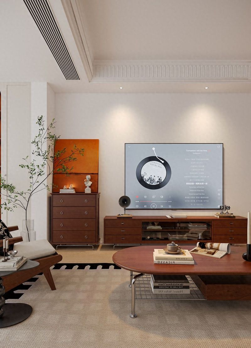 120㎡中古风装修，空间重组+简约设计，颜值与功能并存