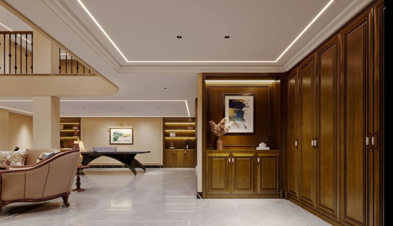 414㎡美式风排屋装修-诸暨江南里小区 - 家居知识