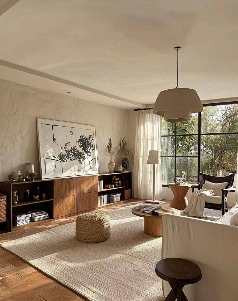 奶油侘寂中古风，自然与复古碰撞的治愈系家居设计