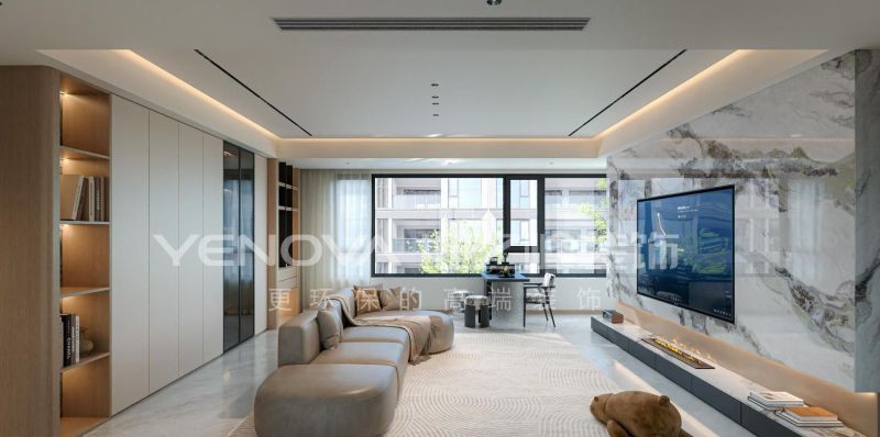 唐山枫丹公馆180平方米现代轻奢风格装修效果案例|业之峰装饰 - 家居知识