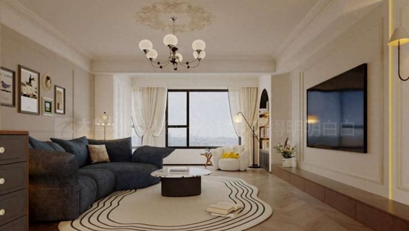 140㎡法式风格装修，质感材质打造实用有品家居空间