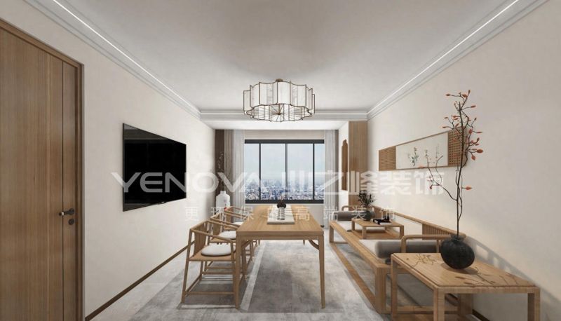 唐山甲第观澜127㎡新中式风格装修案例｜业之峰装饰打造雅致居所