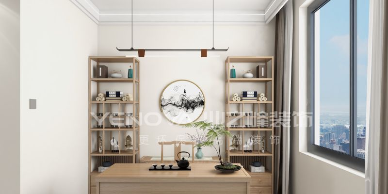 唐山甲第观澜127平方米新中式风格装修效果案例|业之峰装饰 - 家居知识