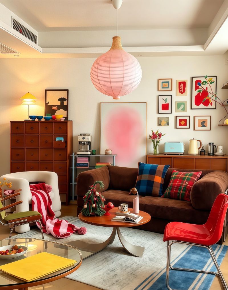 83㎡复古孟菲斯撞色新家，颜值绝了！