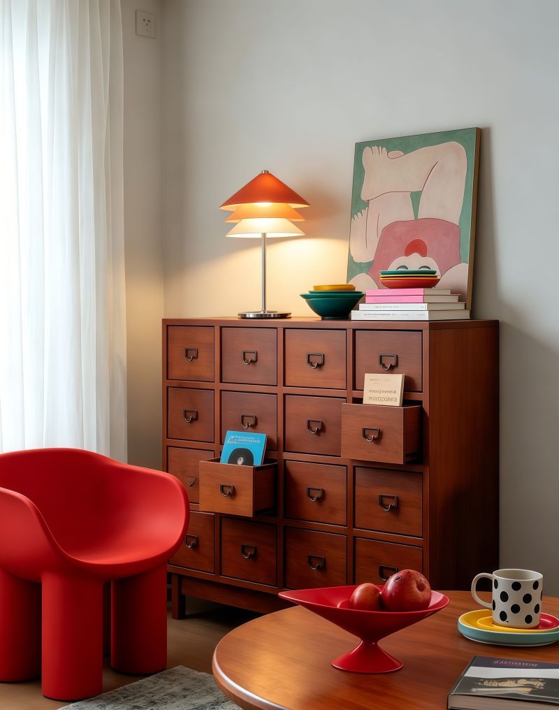 🟠83㎡新家！复古孟菲斯撞色也太绝了 - 家居知识