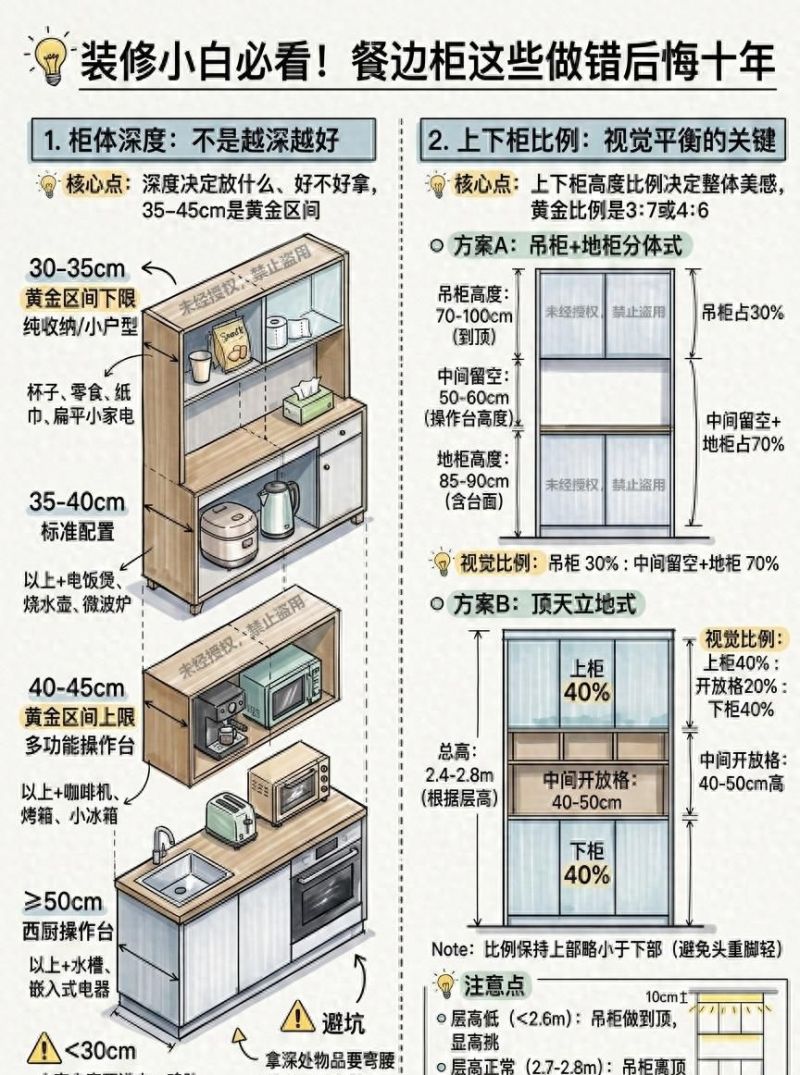 装修小白必看！餐边柜这些做错后悔十年 - 家居知识