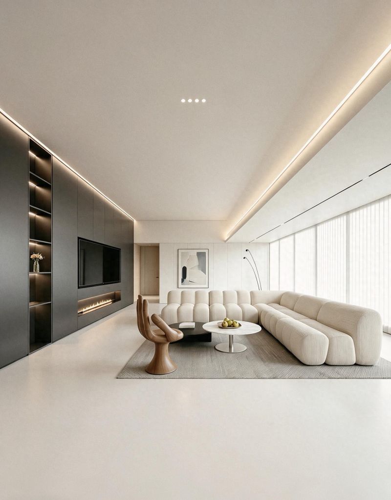 135㎡极简风装出豪宅感，高级气质不输奢华装修