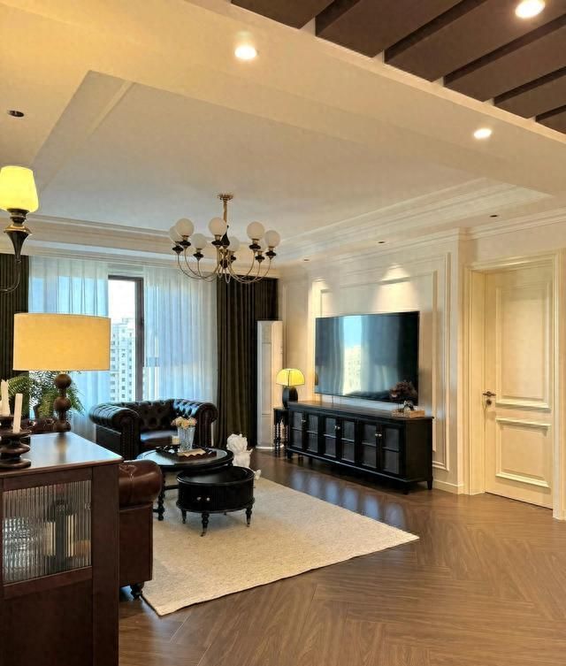 公婆助力打造158㎡美式理想家，温馨又大气！