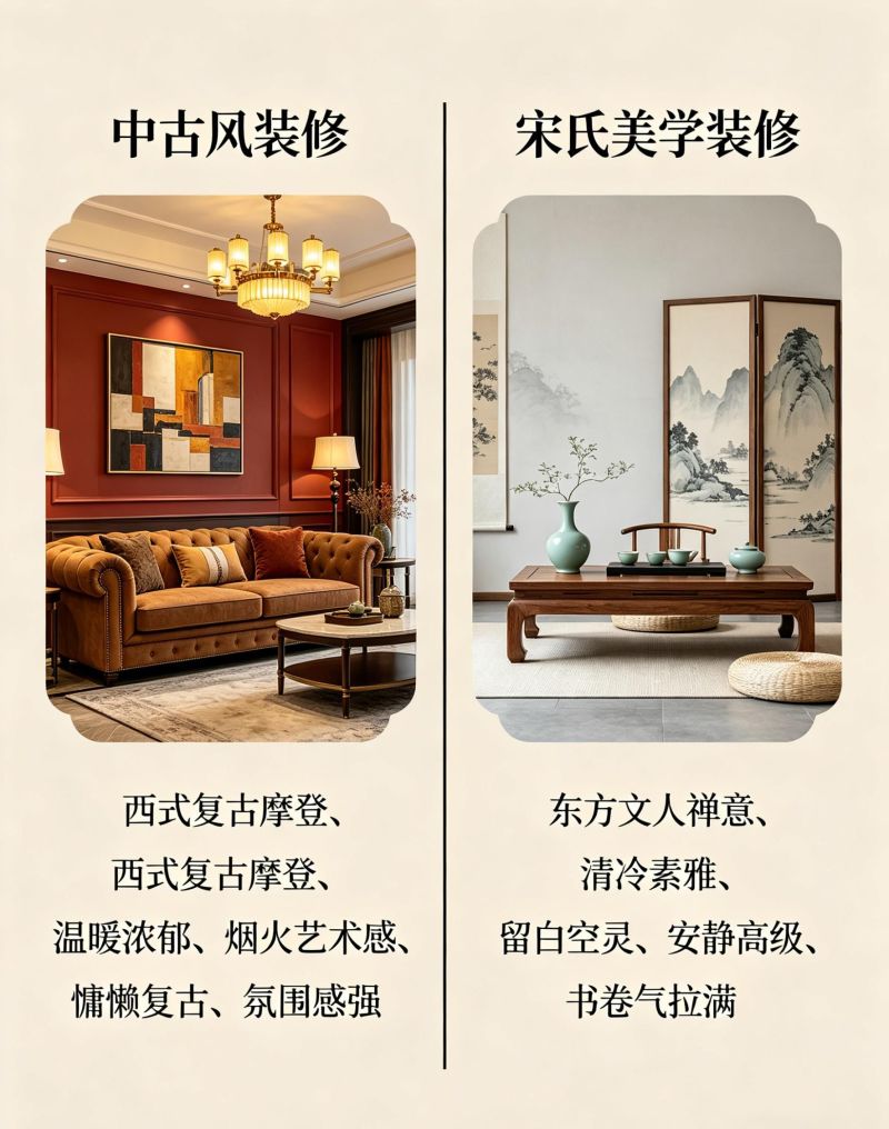 中古风与宋氏美学大PK,装修选风格必看指南 装修选风格必看|中古风 VS 宋氏美学详解 - 家居知识