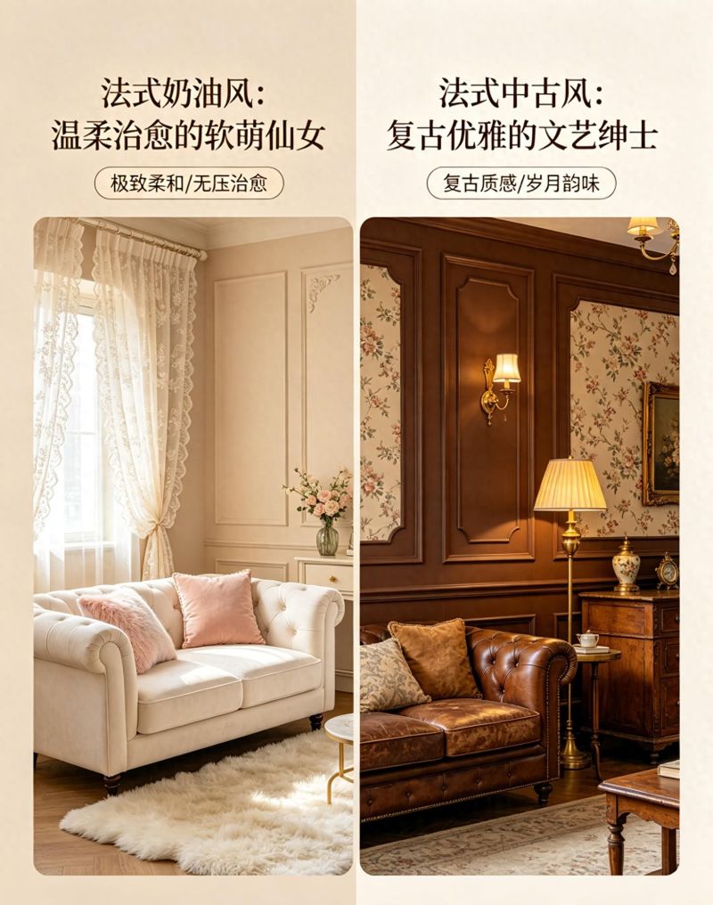 奶油风与中古风，同法式不同气质的选型指南