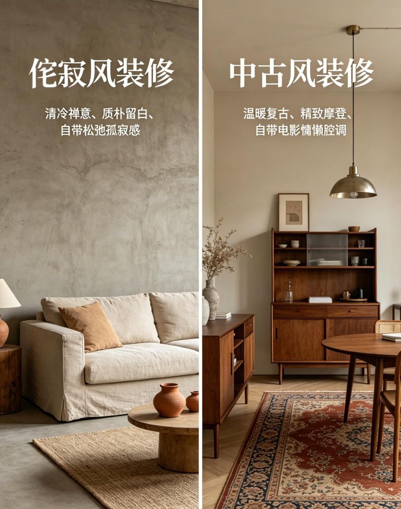 清冷侘寂 VS 复古中古｜两种家居美学封神 - 家居知识