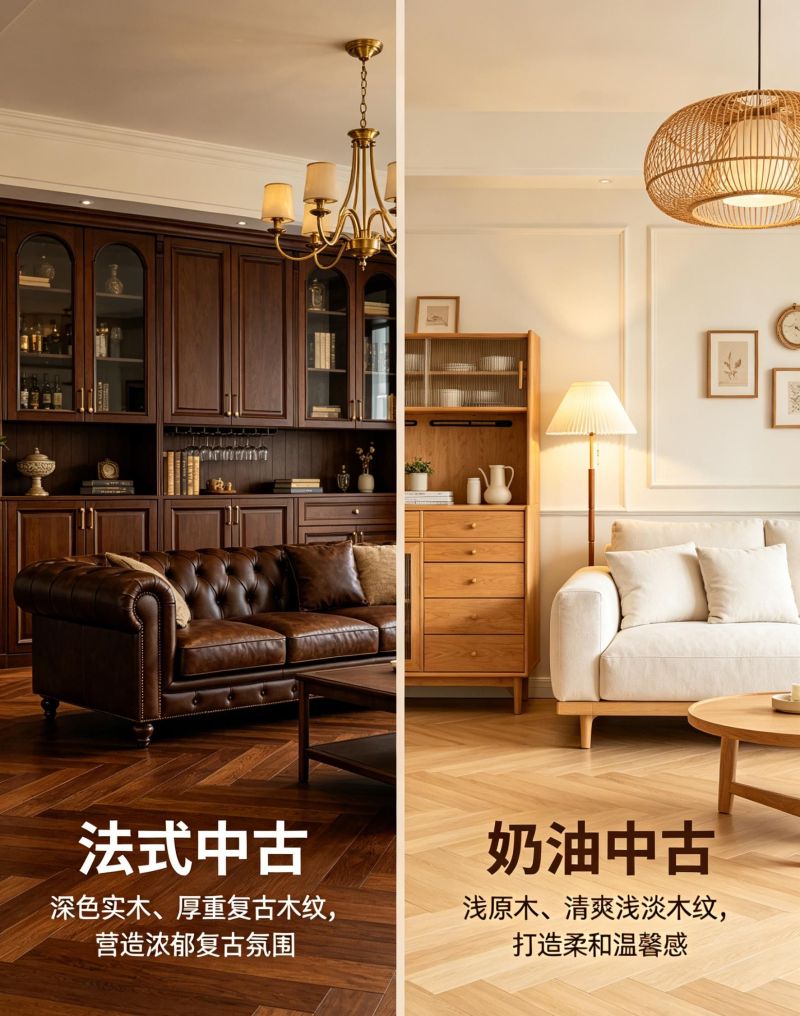 装修风格怎么选?法式中古与奶油中古全方位对比解析 装修选款纠结!法式中古 vs 奶油中古大对决 - 家居知识