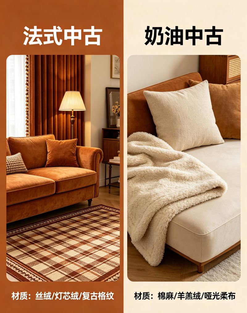 装修风格怎么选?法式中古与奶油中古全方位对比解析 装修选款纠结!法式中古 vs 奶油中古大对决 - 家居知识
