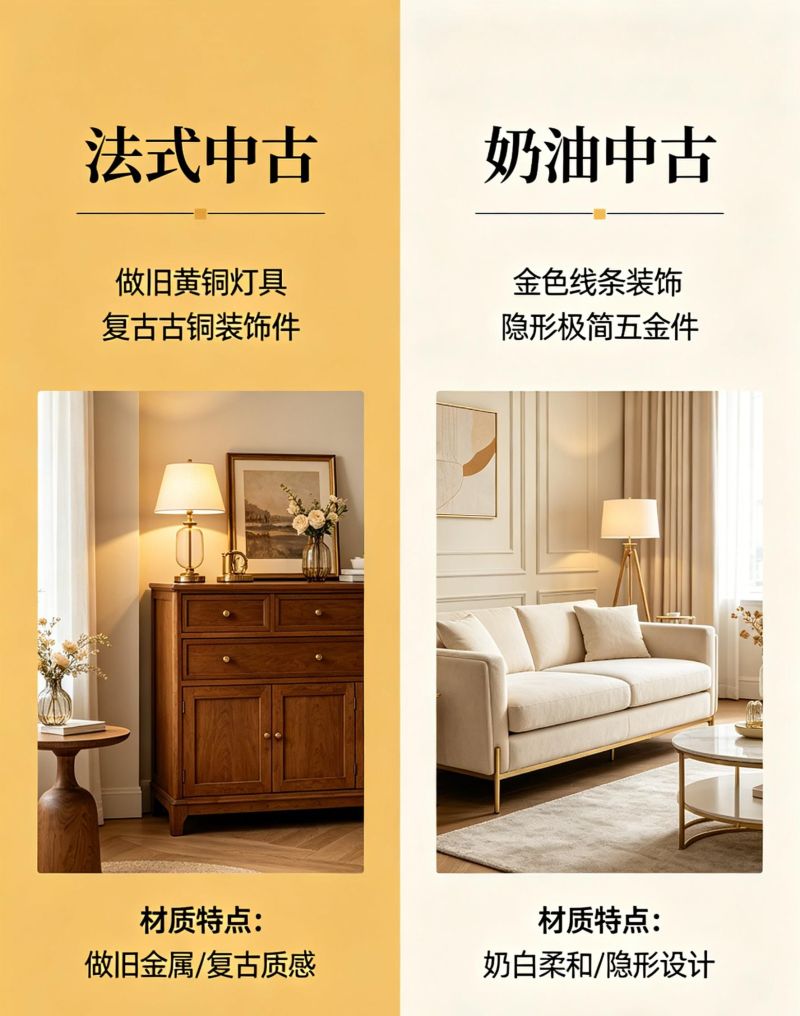 装修风格怎么选?法式中古与奶油中古全方位对比解析 装修选款纠结!法式中古 vs 奶油中古大对决 - 家居知识
