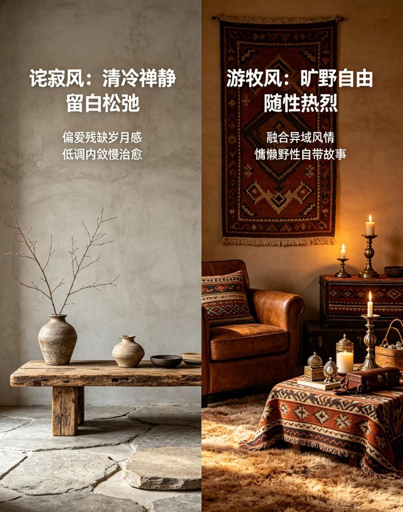 小众自然风装修,一文读懂侘寂风与游牧风的核心差异 小众自然风装修|侘寂与游牧风核心区别 - 家居知识