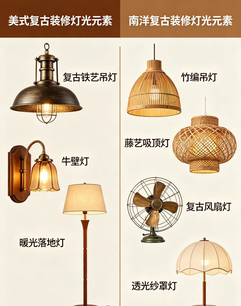 美式与南洋复古风装修,特点对比助你轻松分辨 装修选复古!美式 vs 南洋一眼分清 - 家居知识