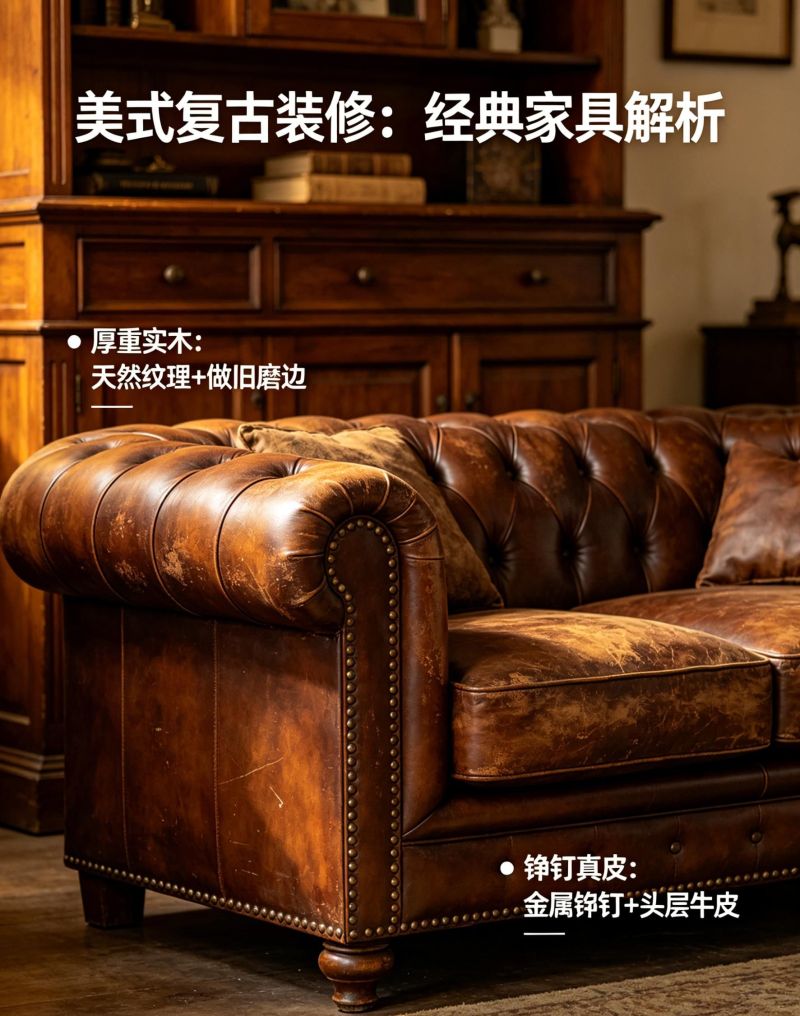 提炼美式复古装修核心,不堆砌,重质感 不堆砌重质感 美式复古装修精髓 - 家居知识