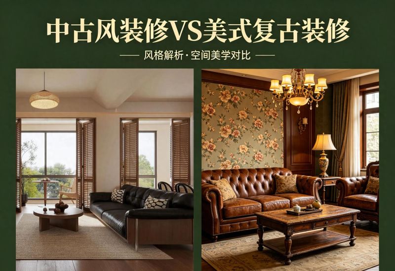 一张图理清中古风与美式复古的区别，避开复古装修认知误区