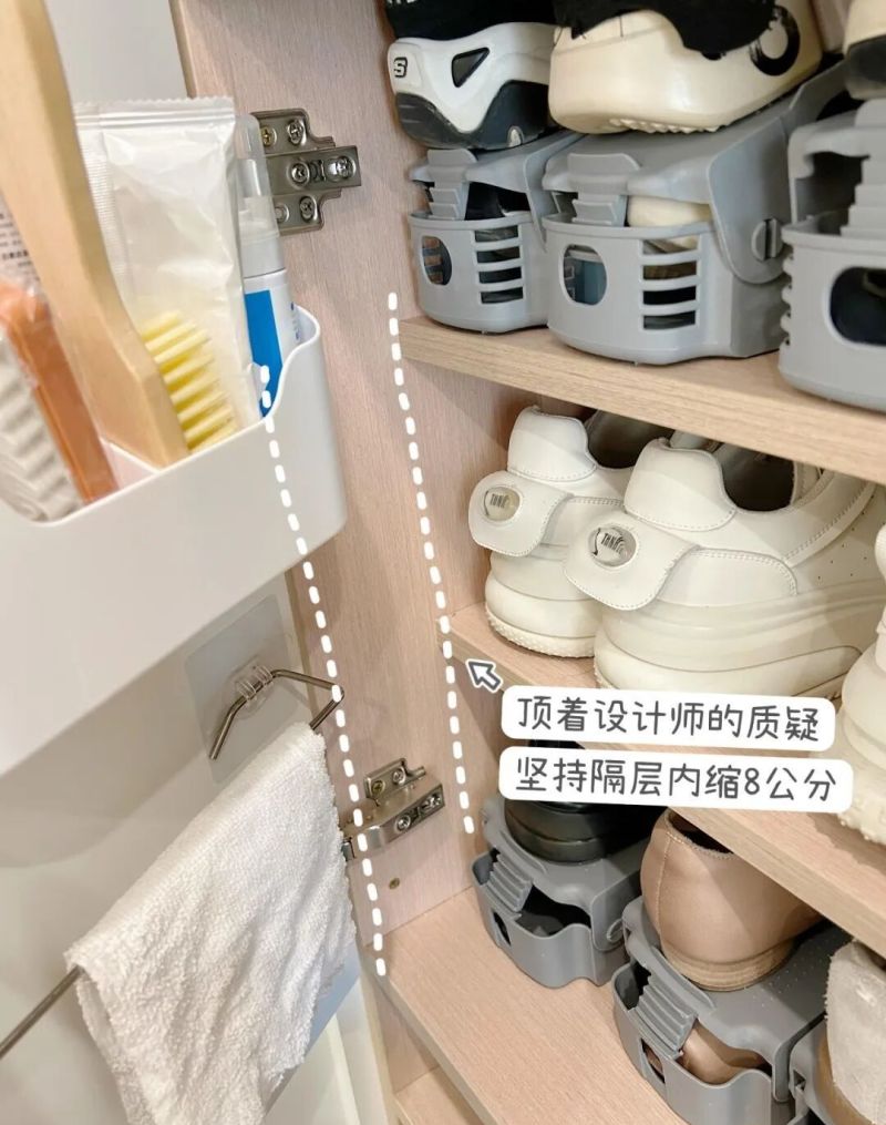 网友智慧打造翻倍收纳鞋柜 果然,这届网友是懂收纳的!换个思路「设计鞋柜」,收纳直接翻倍 - 家居知识