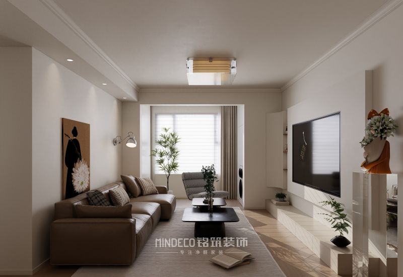 青岛装修 | 崂山尚境118m²奶油原木风，满屋子松弛感 - 今日头条