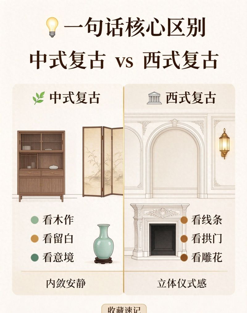 一文看懂中式VS西式复古装修:风格、适配户型与避坑 - 今日头条 一文看懂中式VS西式复古装修:风格、适配户型与避坑 - 家居知识