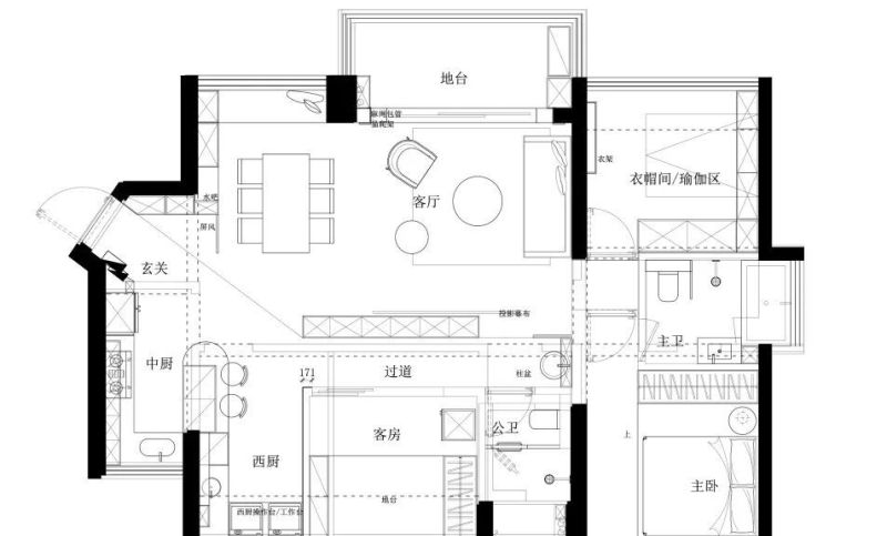 110㎡格局大改造｜北欧ins风，四室变两室，镂空书墙 + 地台飘窗 - 家居知识